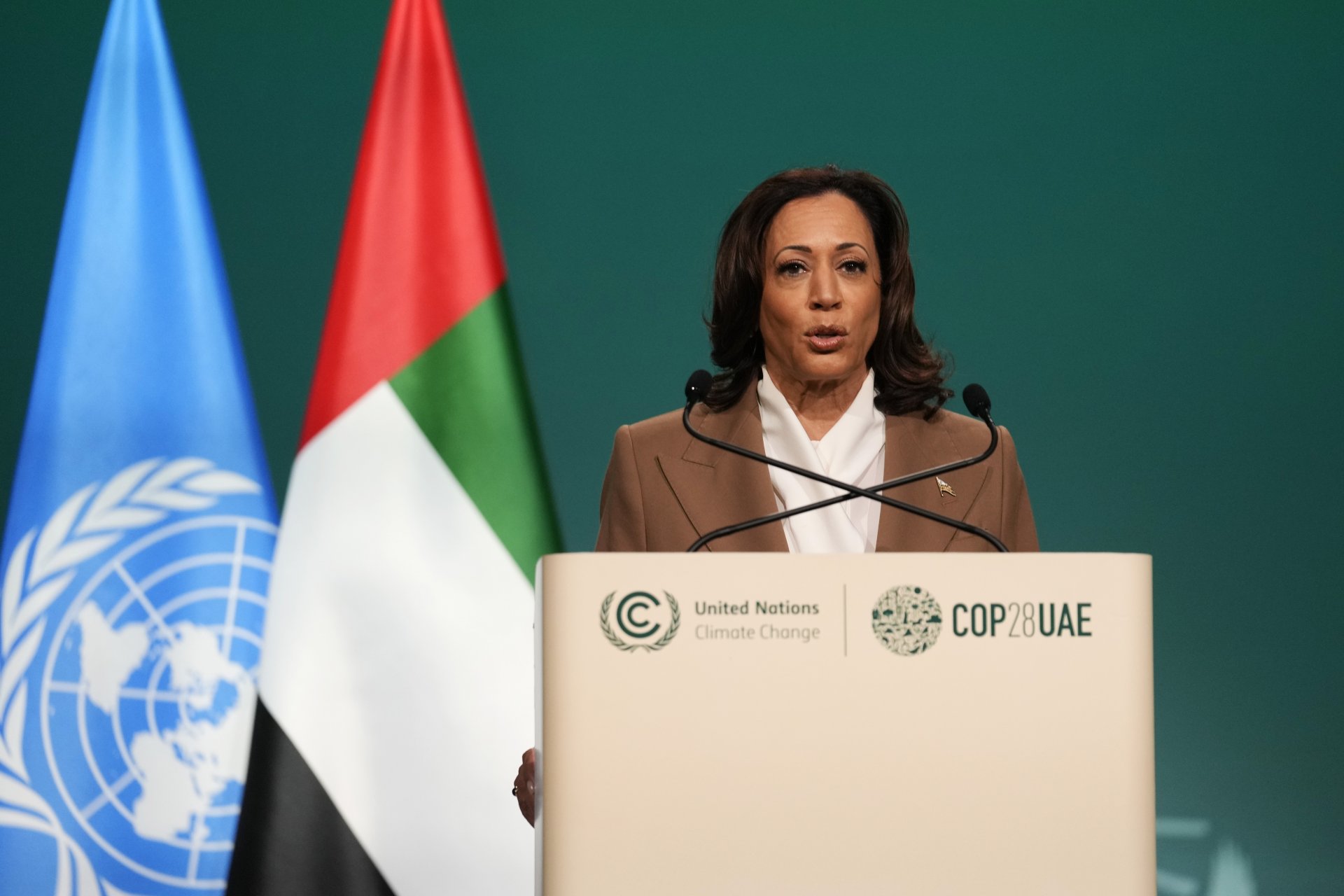 Американската вицепрезидентка Камала Харис обяви днес на конференцията на ООН